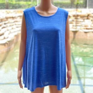 NIKE WOMENS DRI FIT TRAINING TANK BLUE